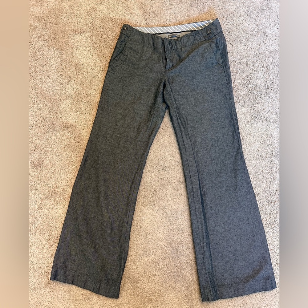 GAP Wide Leg Charcoal Dress Pants - 4